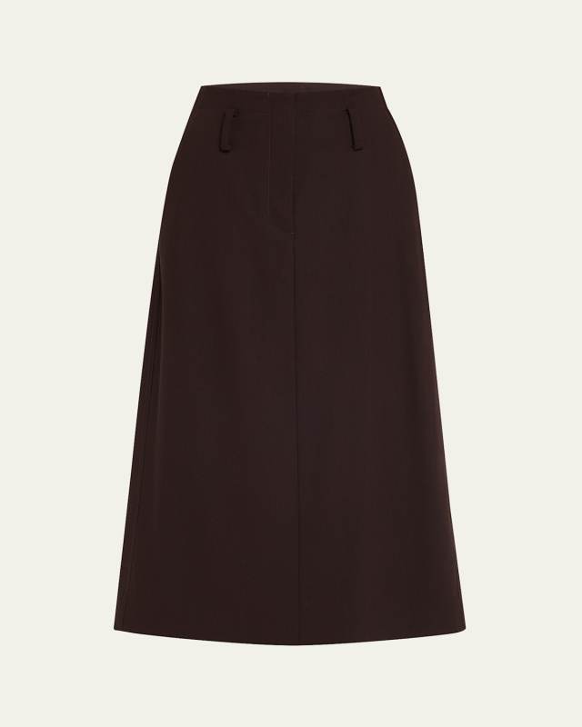 Milan Wool-Blend Midi Skirt
